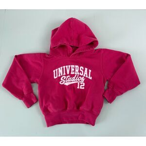 Universal Studios Youth Girls Hoodie Sweatshirt Pink White Size S Small